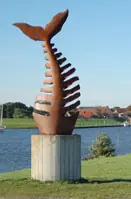 Fisch-Skulptur in Greetsiel